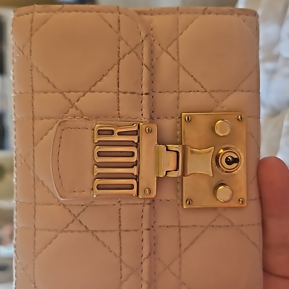 Dior Addict Pink Cannage Leather Wallet